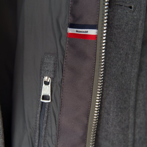 MONCLER Men's Vilaine Longline Fur-Trim Parka Size 5 (XXL) - Picture 15 of 16